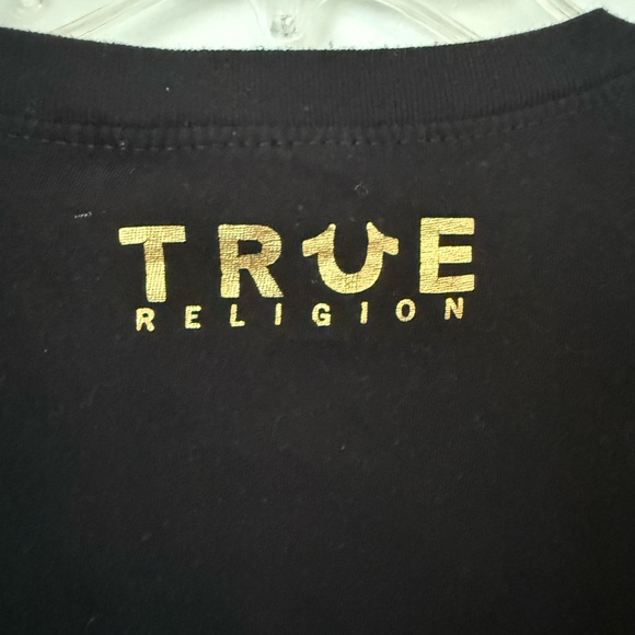 True Religion women’s t-shirt Medium Black short sleeve - Picture 3 of 4